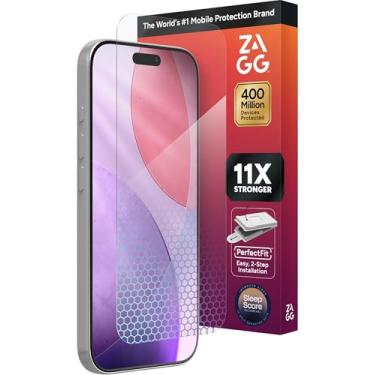 Imagem de ZAGG Protetor de tela XTR5 para iPhone 17 Pro - vidro, proteção de luz azul, 11x mais forte, tecnologia CPF60 para os olhos, tecnologia antirreflexo, cor vibrante e vidro temperado sensível ao toque