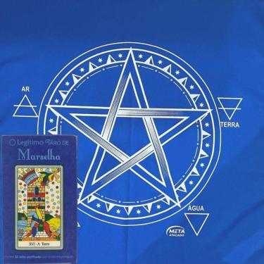 Imagem de Kit O Tarô Marselha 22 Cartas Plastific + Toalha