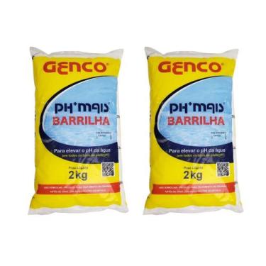 Imagem de Kit 2 Elevador De Ph Granulado Barrilha 2kg - Genco