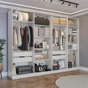 Imagem de Conjunto Closet Kappesberg Adapt Branco 2 Peças 308cm