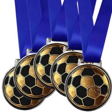 Imagem de Kit 5 Medalhas Para Futebol de Campeão para Premiação 35mm Honra ao Mé