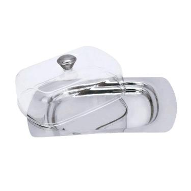 Imagem de Manteigueira Inox c/ Tampa Acrílico - Wincy Casa - 19cm