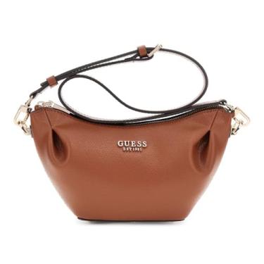 Imagem de GUESS Amorette Bolsa de ombro com zíper, conhaque