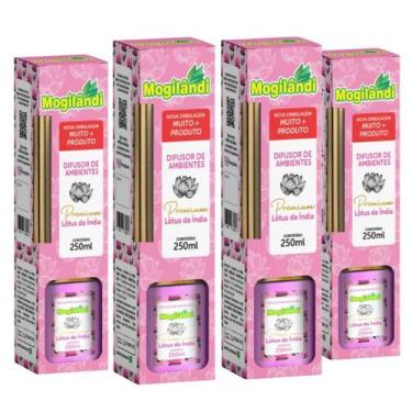 Imagem de Kit 4 Difusor de Ambientes Premium Mogilândi Lótus da Índia  250ml