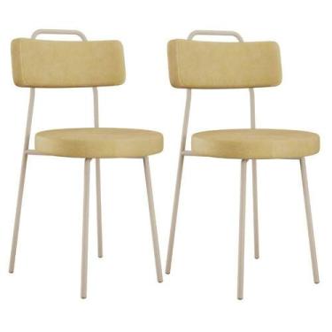 Imagem de Kit 02 Cadeiras Decorativas Estofada Sala Jantar Barcelona Arena L02 m