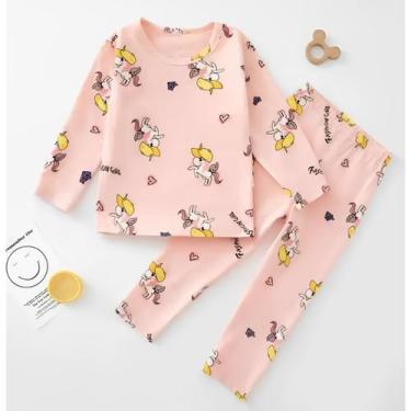 Imagem de Pijamas de algodão orgânico para meninas de 3 a 5 anos - Lightbek Offi