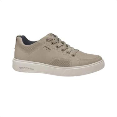 Imagem de Sapatênis Masculino Em Couro Pegada Flow Bege, Jeans areia, 40