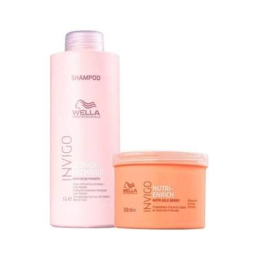 Imagem de Wella Nutri-Enrich Máscara 500ml + Shampoo Blonde Recharge 1000ml - We
