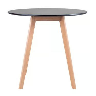 Imagem de Mesa De Jantar Redonda Leda 80 Cm Preta
