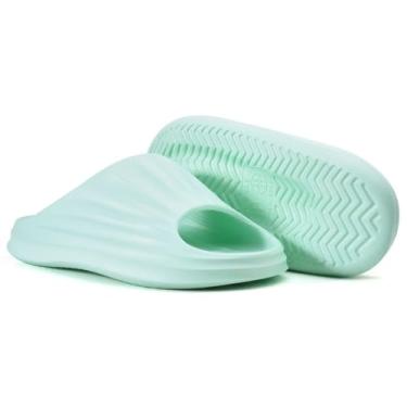 Imagem de Chinelo Sandália Nuvem Slide Confort Max | Estiloso Macio Anatômico Unissex | Cor Verde (Verde, BR, Adulto, Faixa Numérico, 38, 39)