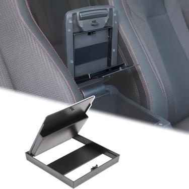 Imagem de Aunginsy Caixa de armazenamento oculta para apoio de braço compatível com Subaru WRX 2022-2025 console central de carro corrimão caixa organizadora bandeja organizadora apoio de braço caixa de