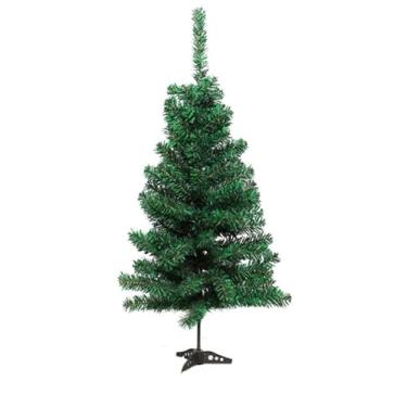 Imagem de Árvore de Natal Pequena 60cm Completa Decorada Mini Pinheiro Verde para Escritório Mesa com Galhos - Pinheiro de Natal(Árvore 60cm + Enfeites + Pisca)