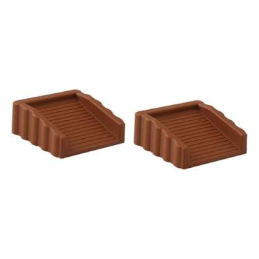 Imagem de Generic Batente de porta Protetor de parede leve Batente de porta de borracha Proteção de piso para quarto Escola Cozinha Banheiro Hotel, 2 Unidades Marrom