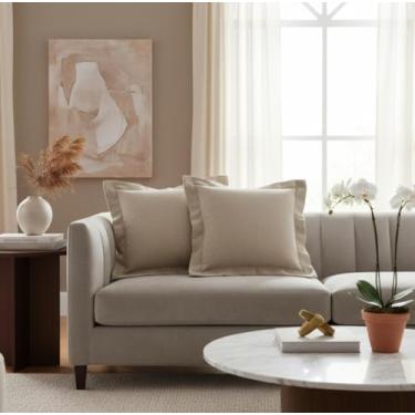 Imagem de ALMOFADA DECORATIVA LINHO CRU 60X60 CM NATURAL E SOFISTICADA