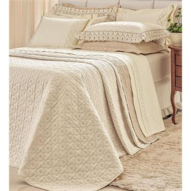 Imagem de Cobre Leito King Dupla Face Palha/Bege Charlote