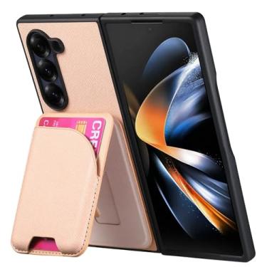 Imagem de Capa para Galaxy Z Fold6 2 em 1, capa magnética removível com porta-cartões (para Galaxy Z Fold6/rosa)