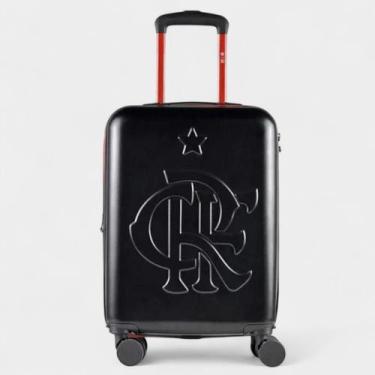 Imagem de Mala de Bordo Bagaggio Flamengo CRF 20 Polegadas - Preto e Vermelho, 2
