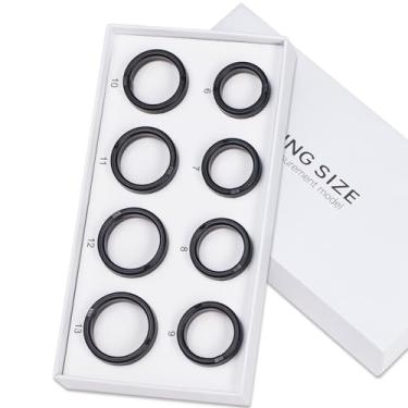 Imagem de Gwenland Kit de tamanho Anel inteligente - Tamanho do anel primeiro antes de comprar - Ferramenta de medição de tamanho de anel para mulheres e homens, escolha entre 8 tamanhos - tamanhos 6 a 13,