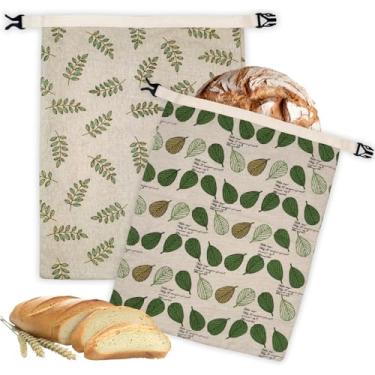 Imagem de BYTTME Pacote com 2 sacos de pão de cera de abelha para pão caseiro, grande saco de armazenamento de pão de cera de abelha reutilizável de 33 x 43 cm, mantém os pães frescos por mais tempo, seguro