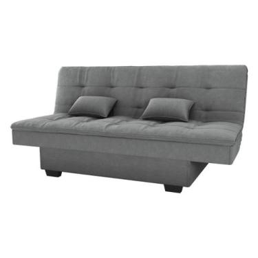 Imagem de Sofá-cama 180cm 3 Lugares Com Tecido Bouclé Multimóveis Cr45258 Cinza 