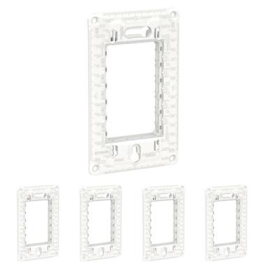 Imagem de 5 Suporte 4x2 P/ Placa - Schneider Orion Até 3 Módulos - Branco