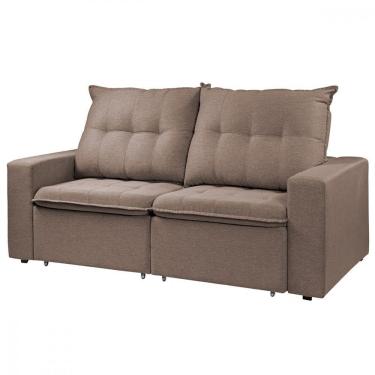 Imagem de Sofá Para Sala Reclinavel Estofado Berlim 200cm Veludo Casto Castor