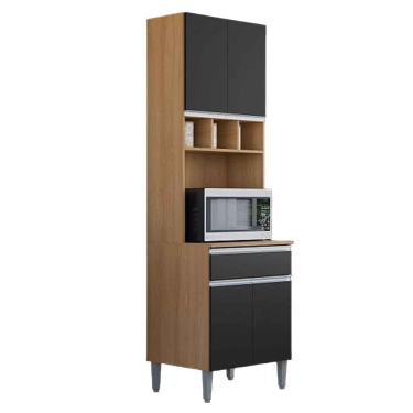 Imagem de Paneleiro Duplo Adriana 4 Portas Amêndoa-preto