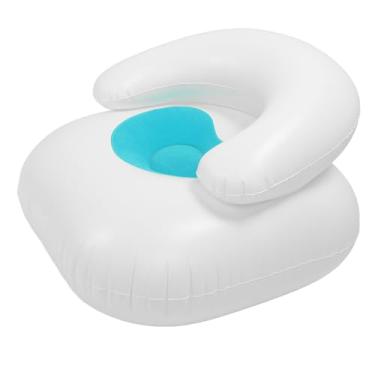 Imagem de Zerodis Sofá Inflável Portátil Mobília de Jardinagem para Casa Mobília Doméstica Casa Acima do sofá Material de Flocagem Macio para Sala de Estar e Quarto Inflável Portátil Ergonômico (Azul)