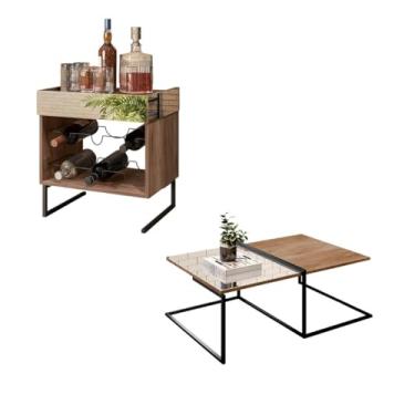 Imagem de Jogo Adega Para 6 Garrafas e Mesa De Centro Aurora - ÉdeCasaMóveis