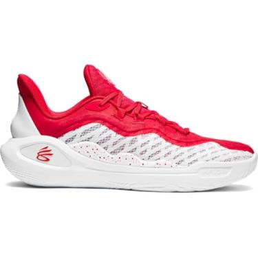 Imagem de Under Armour Tênis de basquete unissex Curry 11 Team – Maior aderência e estabilidade, Branco, 45