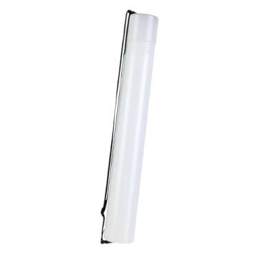 Imagem de Fancyes Tubo de armazenamento para pôsteres com alça de ombro ajustável, protetor, multifuncional e extensível, ideal para esboços, mapas e desenhos, Branco