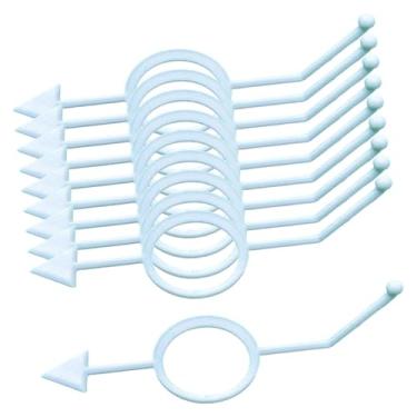 Imagem de harayaa Kit com 10 peças de acessórios para treinamento de bilhar e sinuca, incluindo marcadores de posição de bola para crianças e iniciantes. Aprimore suas, Branco
