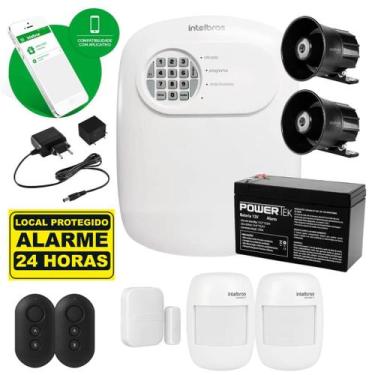 Imagem de Kit Alarme Intelbras 1 Magnéticos 2 Infravermelho E 2 Sirene