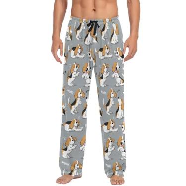 Imagem de Calças de pijama masculinas de pijama de dormir macias, Multicolorido13, XXG