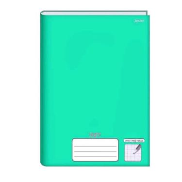 Imagem de Caderno Aritmética Quadriculado Jandaia Stiff 7x7mm - Capa Dura Verde - 96 Folhas