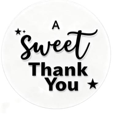 Imagem de Adesivos Sweet Thank You de 4,6 cm, 120 peças de selos de envelope de folha dourada transparente, etiquetas de lembrancinha de festa, adesivos redondos de presente para casamento, aniversário, selo de