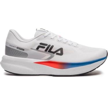 Imagem de Tenis Fila Racer Fastpace Masculino, White/Flame Scarlet/Federal Blue, 41