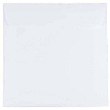Imagem de Envelopes de convite quadrados de papel da JAM – Branco, 50 Per Pack, 6.5" x 6.5"