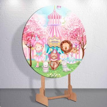 Imagem de Capa painel decoração festa infantil Circo Colorido Palhacinho grande 