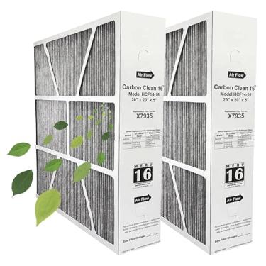 Imagem de Filtro de ar de forno X7935 MERV 16 compatível com o modelo de filtro Lennox X7935 HCC14-23 e modelos de filtro Honeywell FC100A101 e FC200E1011, 20 x 20 x 5 polegadas (2)