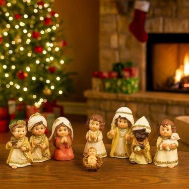 Imagem de Presépio Natal Natalino Decoração Infantil Pequeno 7.5cm - Vivere
