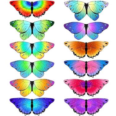 Imagem de Spaluck 12 Pcs Butterfly Wings Costume Butterfly Accessories Kit for Cosplay Halloween Christmas Party Birthday Gifts