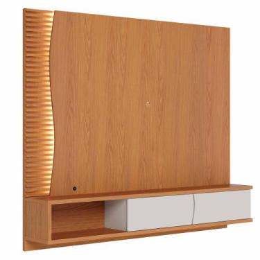 Imagem de Painel Para TV 65 Pol Bancada Suspensa LED Patmos C04 Freijó Off White