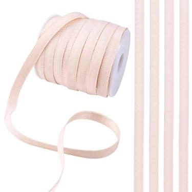 Imagem de CRASPIRE Capa para espartilho de 27,3 m com aro bege de 0,9 cm (3/20.3 cm) com aro de substituição, fita de pelúcia nas costas, fita de canalização elástica oca para acessórios de costura, roupas