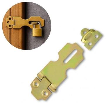 Imagem de Fecho Porta Cadeado Trinco Dobradica Trava Articulada Fechadura Janela 2 1-2 Bau Portao Caixas