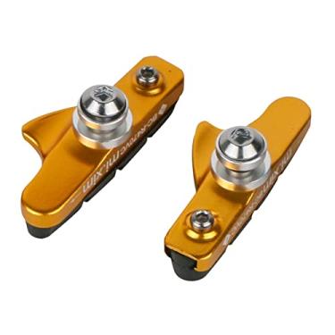 Imagem de Luzhengyang Conjunto de sapata de freio de estrada tipo gaveta de liga de alumínio de alta resistência para bicicleta de 55 mm, borracha para todos os climas, melhor desempenho de frenagem e pastilhas