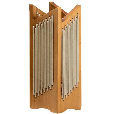 Imagem de Luminária Kandal Ozki 40 Cm (altura) Madeira Eucalipto Cedro Corda Redonda Rami