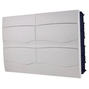 Imagem de Quadro De Distribuição De Embutir 48 Din Ou 32 Nema Tramontina Com Porta Branca Tramontina