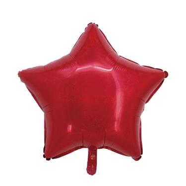 Imagem de BALAO HOLOGRAFICO ESTRELA C/CANUDO VERMELHO 18"