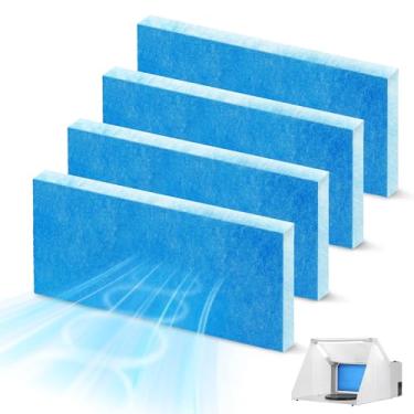 Imagem de CooTentler Substituição de filtros de cabine de pulverização de aerografia 40 x 18 cm, 4 peças, filtro de camada dupla, adequado para várias cabines de pulverização de aerógrafo e cabine de pintura